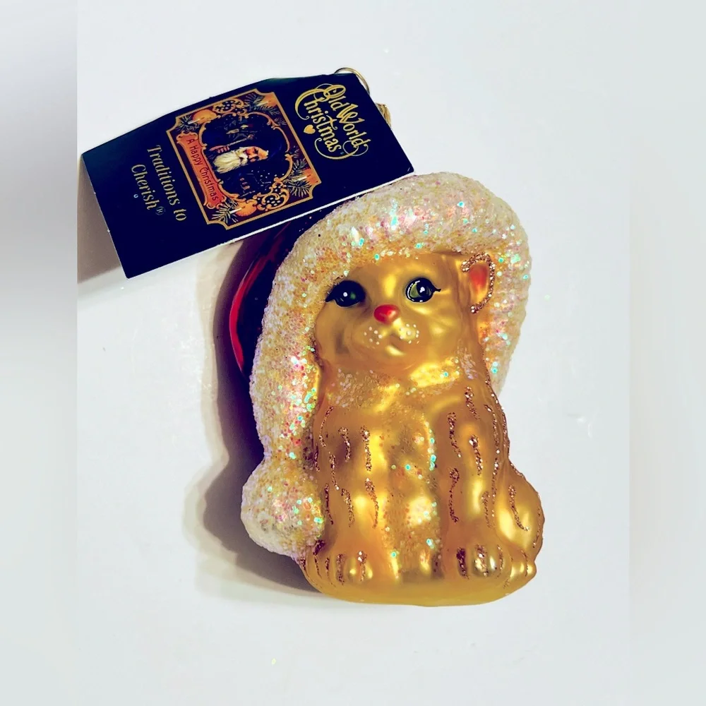Old World Christmas Santa’s  Kitten Christmas Ornament